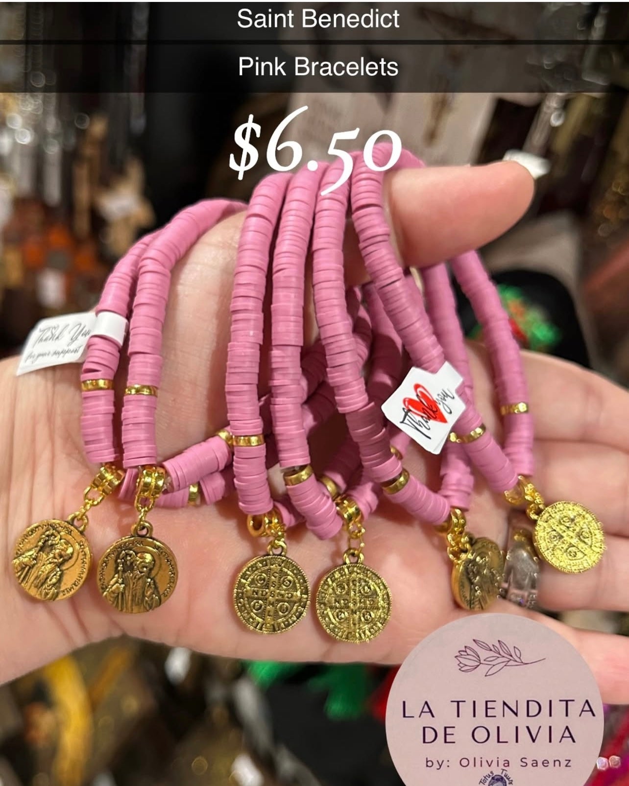 Saint Benedict
Pink Bracelets