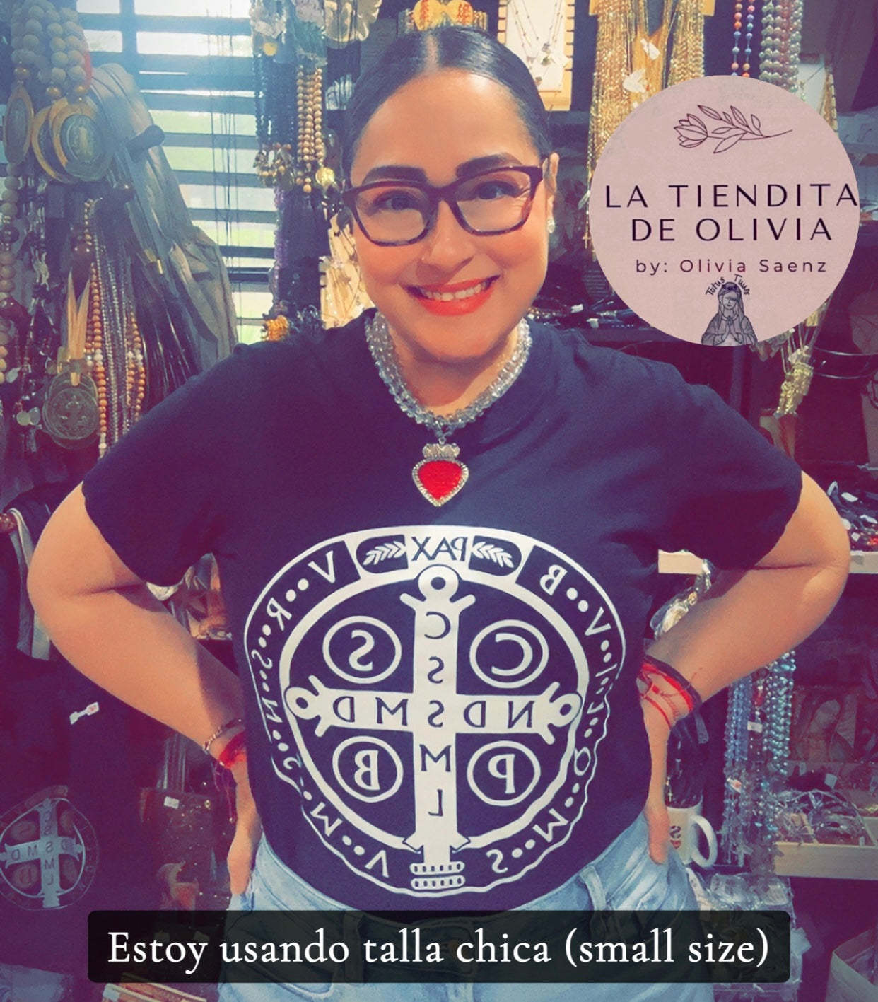 Camisa Medalla de San Benito Size L Adult