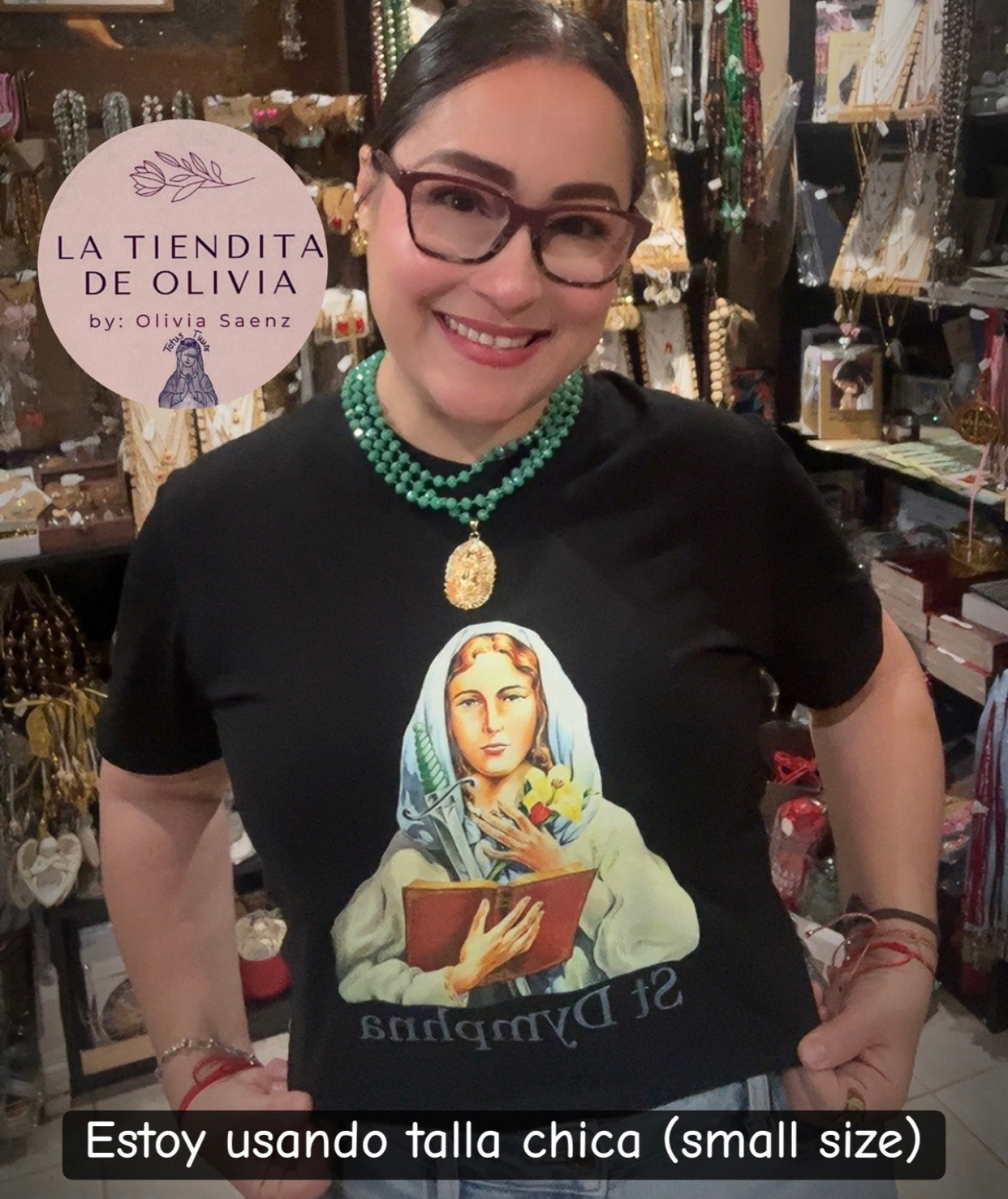 Camisa Santa Dymphna Size Large Adult