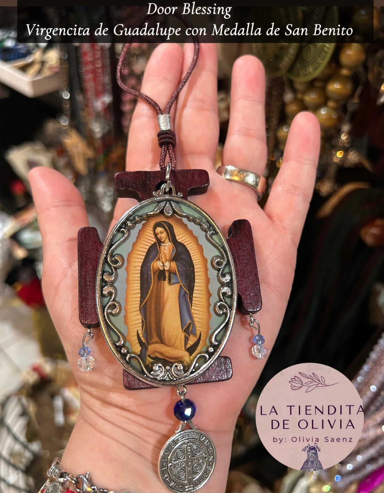 Door Blessing
Virgencita de Guadalupe con Medalla de San Benito