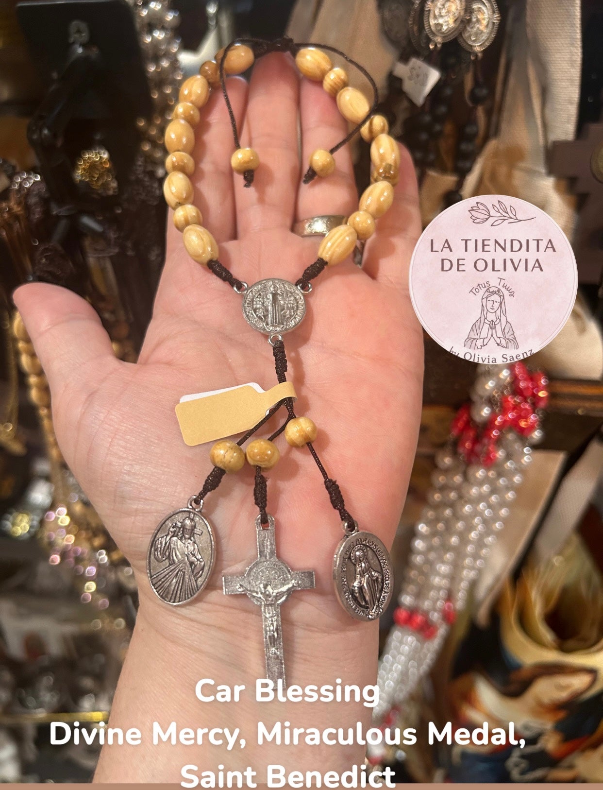 Car Blessing Divine Mercy, Miraculous Medal, Saint Benedict