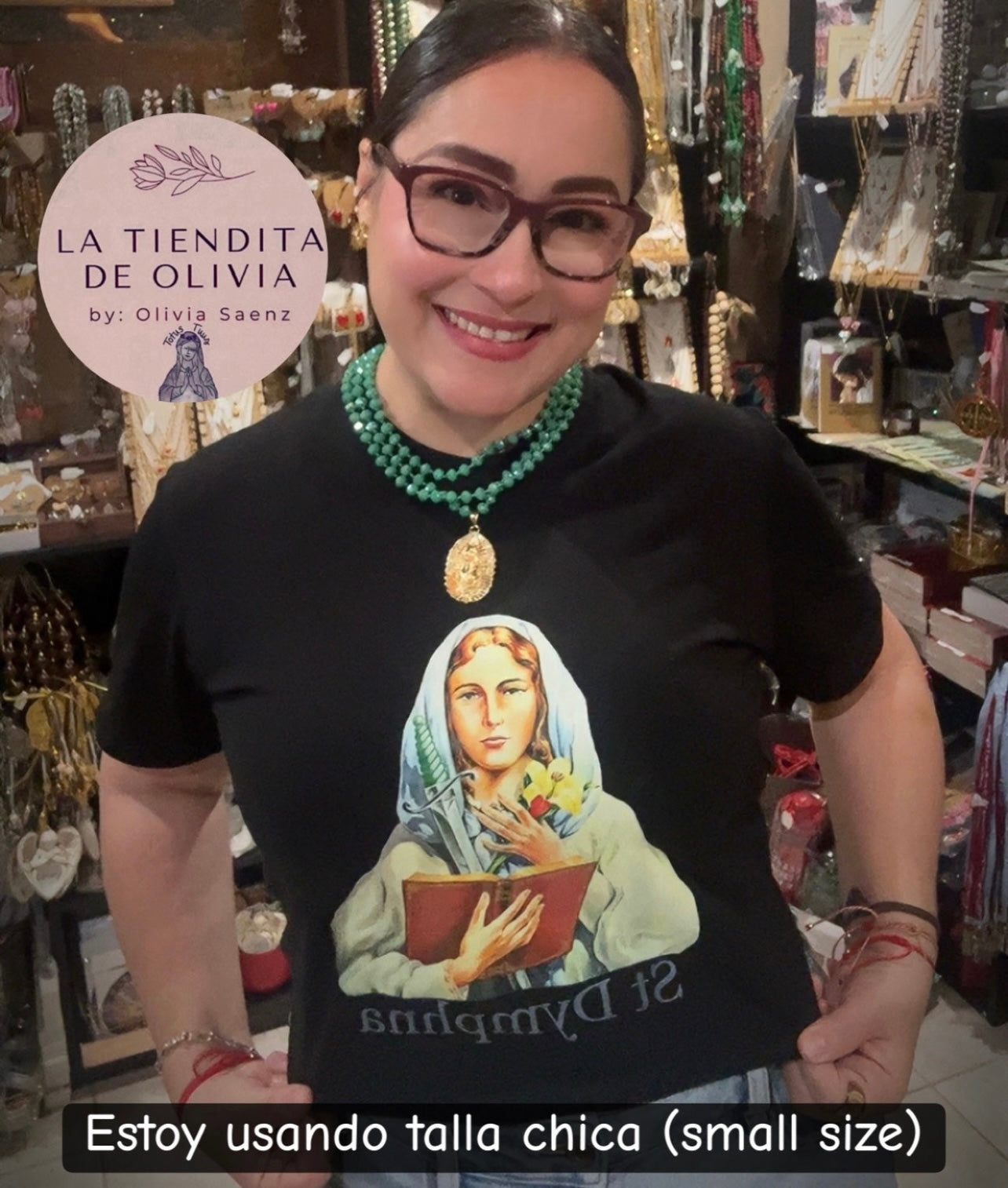 Camisa Santa Dymphna Size 3 X Large Adult. La talla de esta camisa de 3 XL, es como un 2 XL. Viene Reducida!