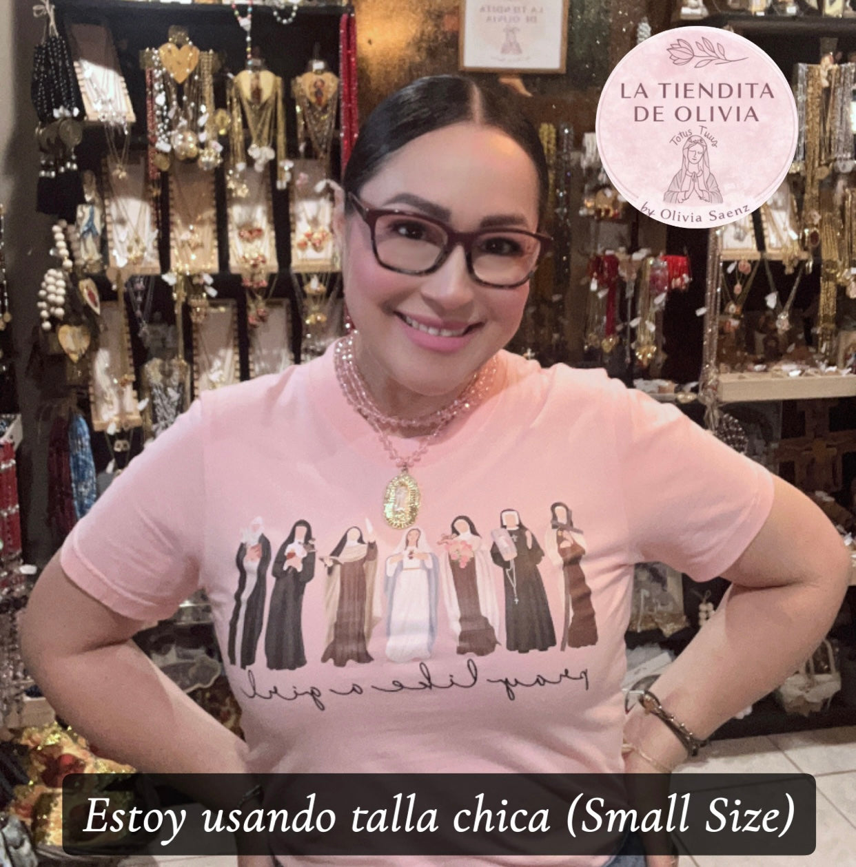 camisa santas católicas Talla M
Santa Edith Stein
Santa Faustina
Santa Teresita
Inmaculado Corazón de la Virgen María
Santa Teresa de Avila
Santa Margarita de Alacoque
Santa Catalina