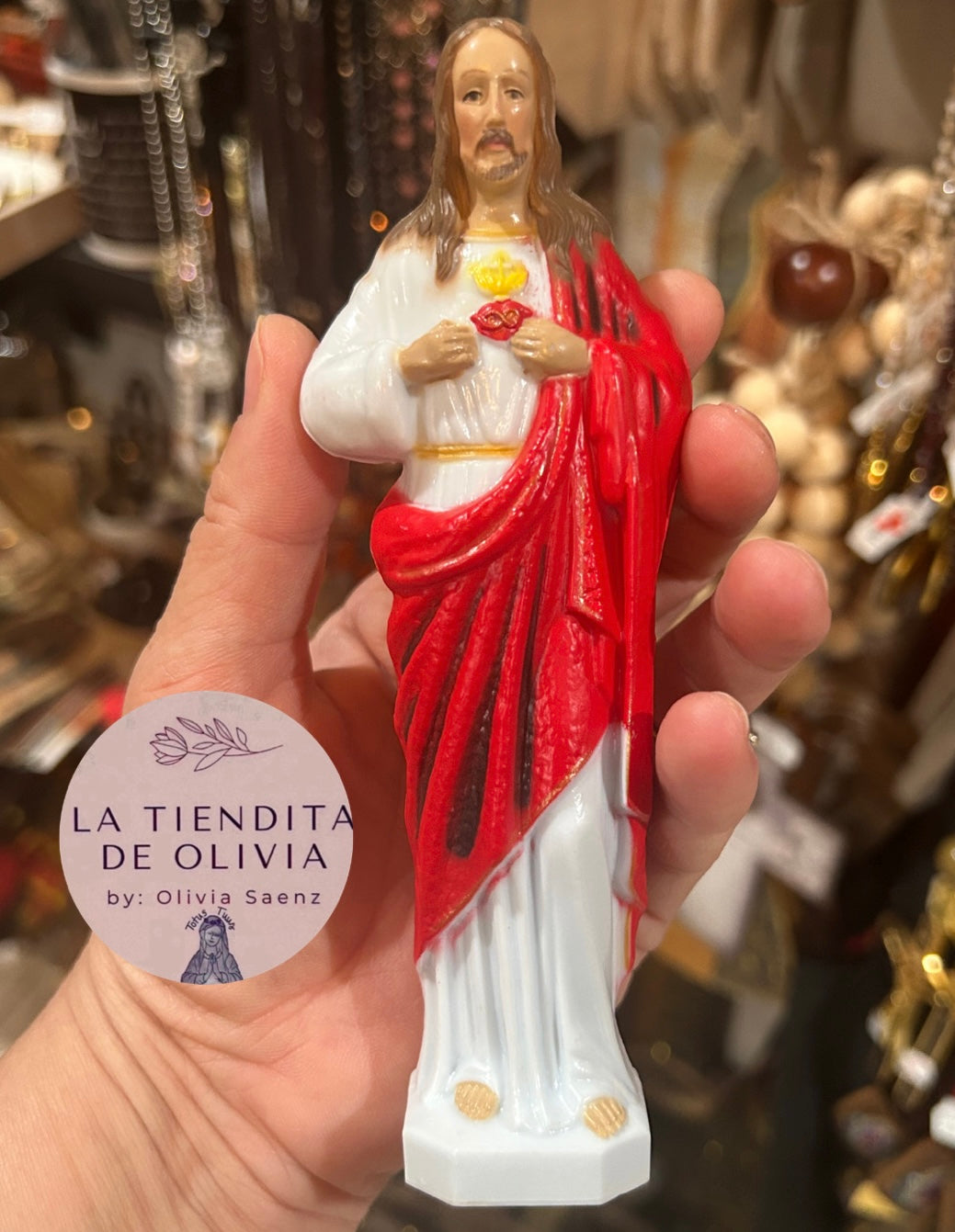 Sacred Heart of Jesus 6” Plastic Statue