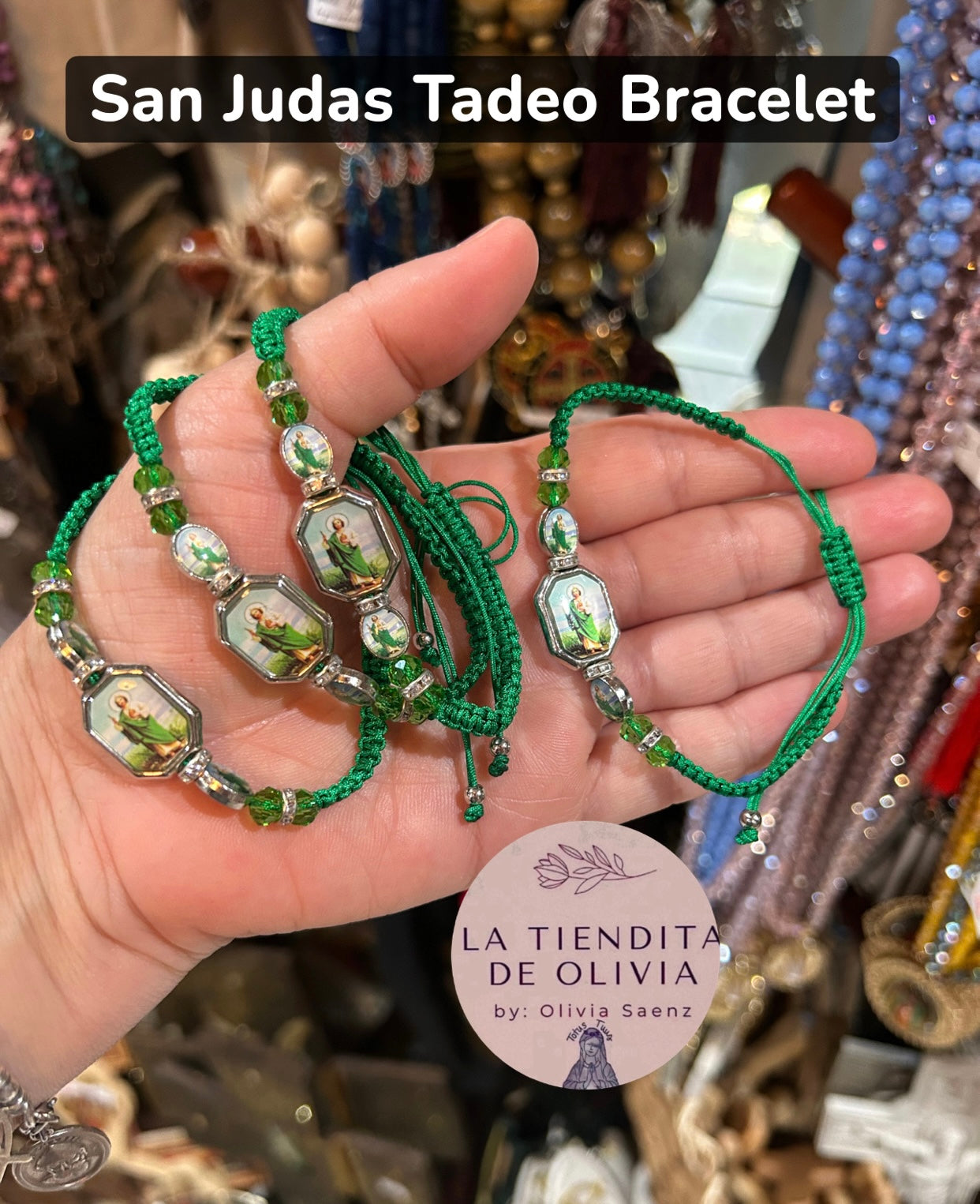San Judas Tadeo Adjustable Bracelet