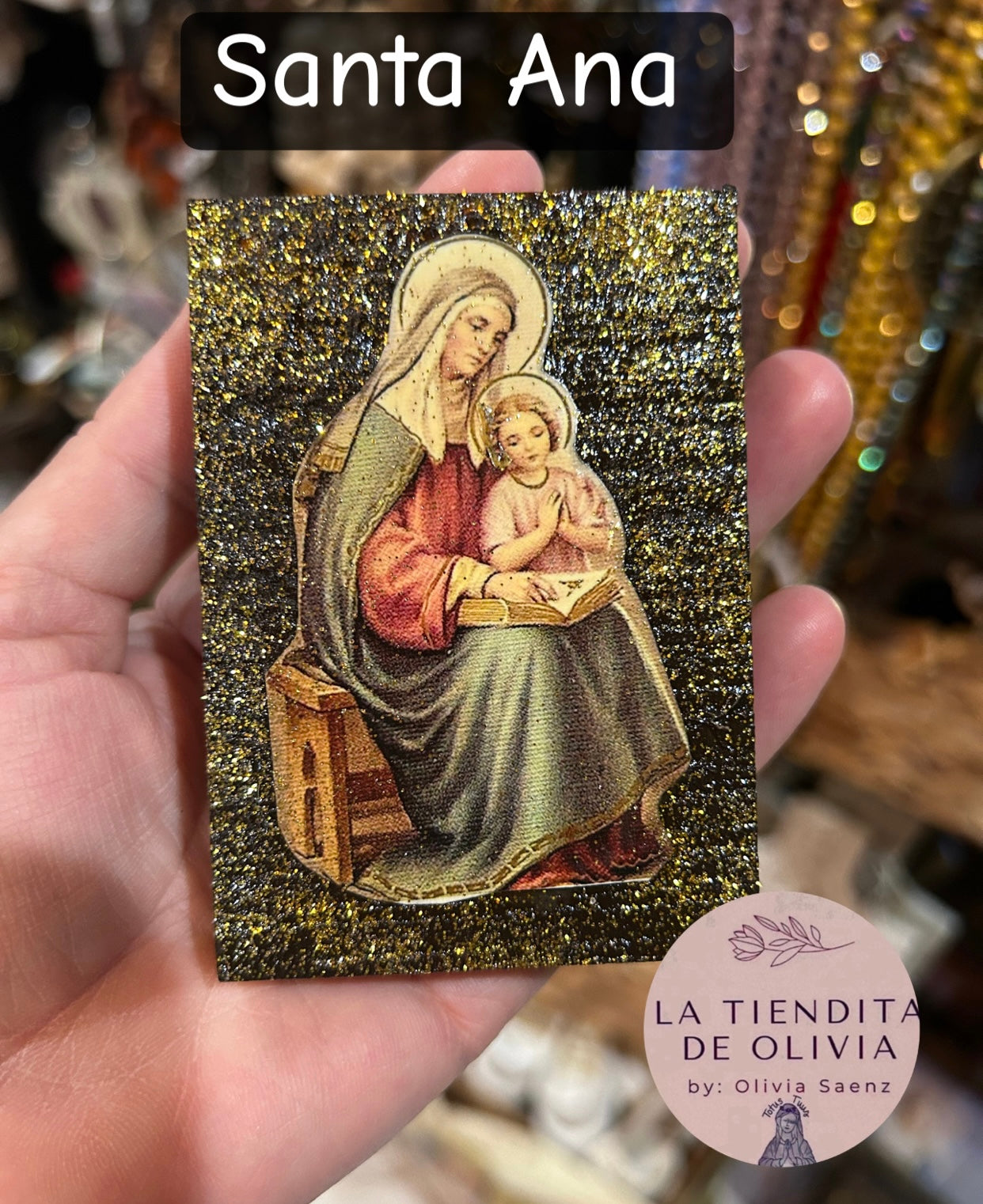 Santa Ana Mini Cuadrito de Madera
Medidas Aproximadas 2”x 3”
Elaborado y Diseñado por LA TIENDITA DE OLIVIA