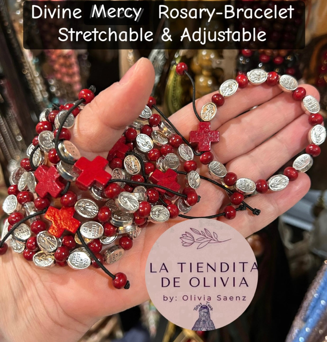 Divine Mercy Rosary-Bracelet
Stretchable & Adjustable