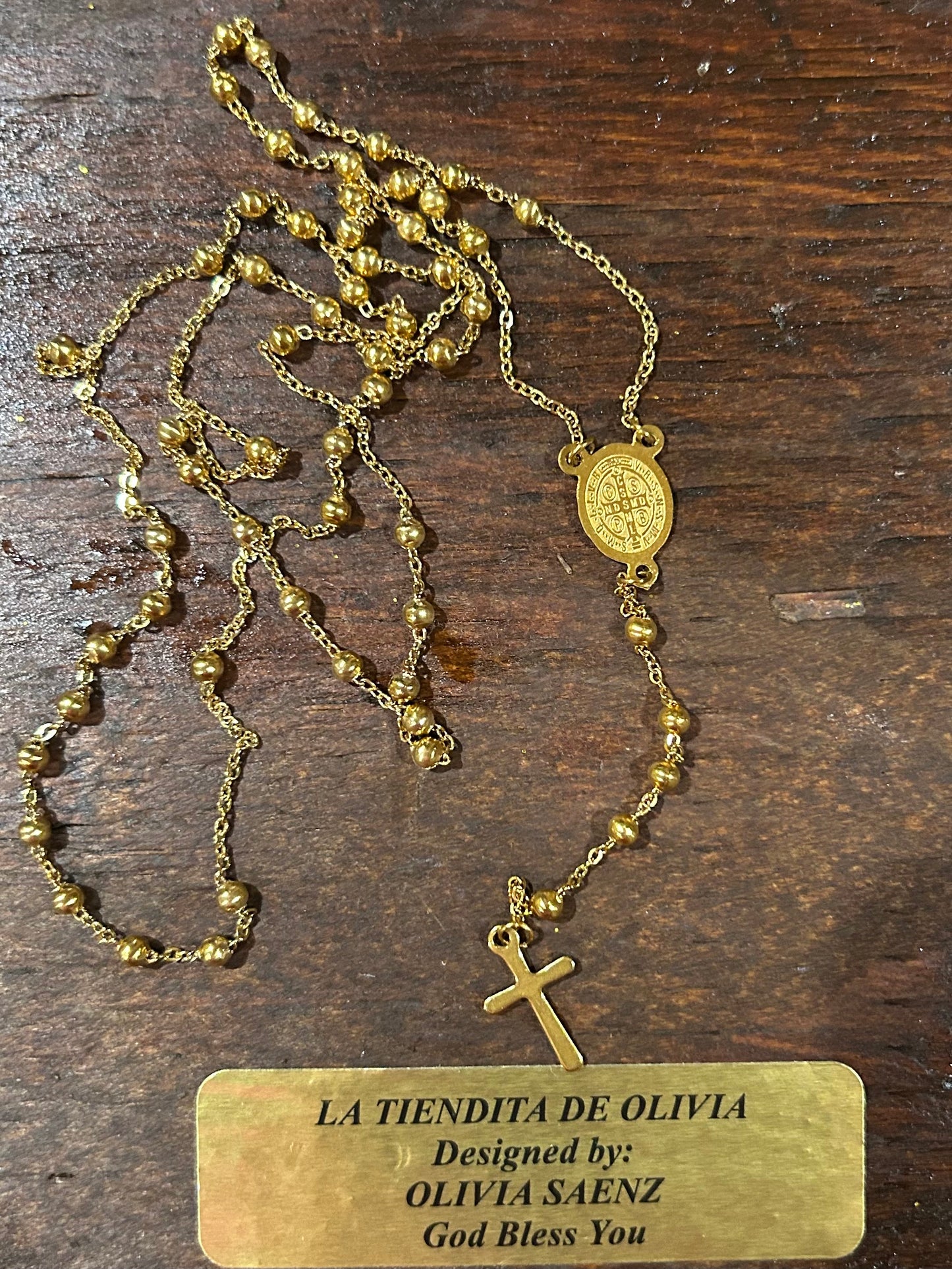 Saint Benedict Rosary Stainless Steel