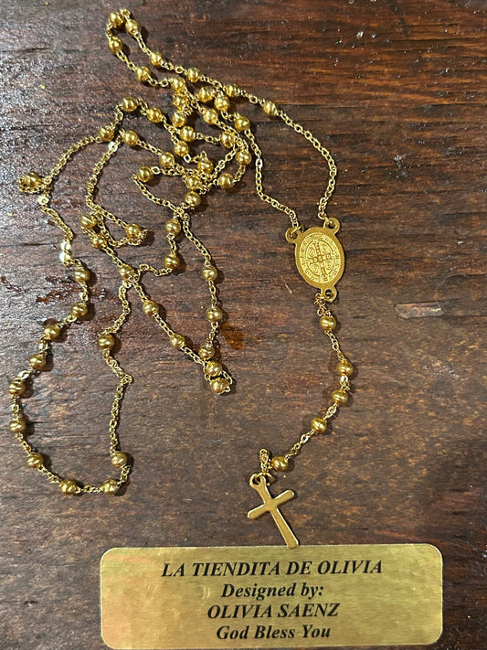 Saint Benedict Rosary Stainless Steel