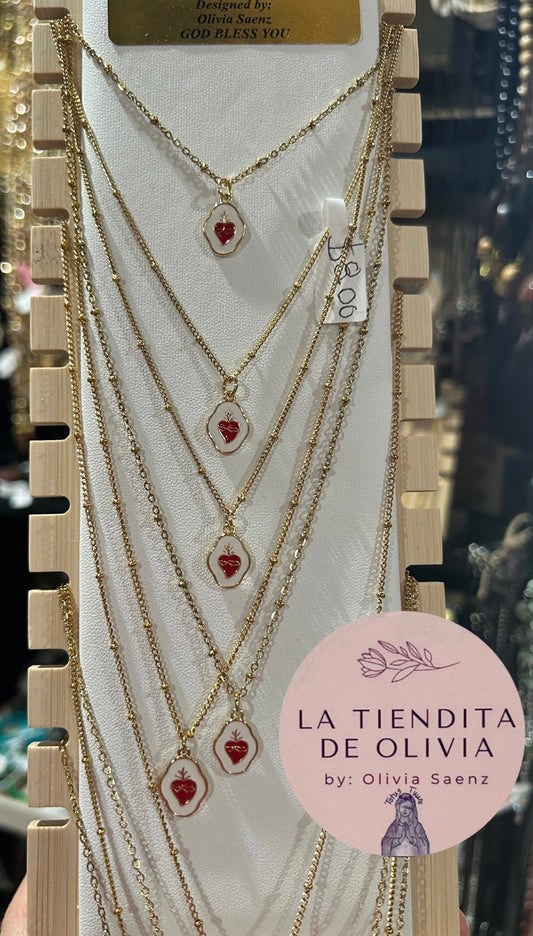 Sacred Heart Necklace -Stainless Steel