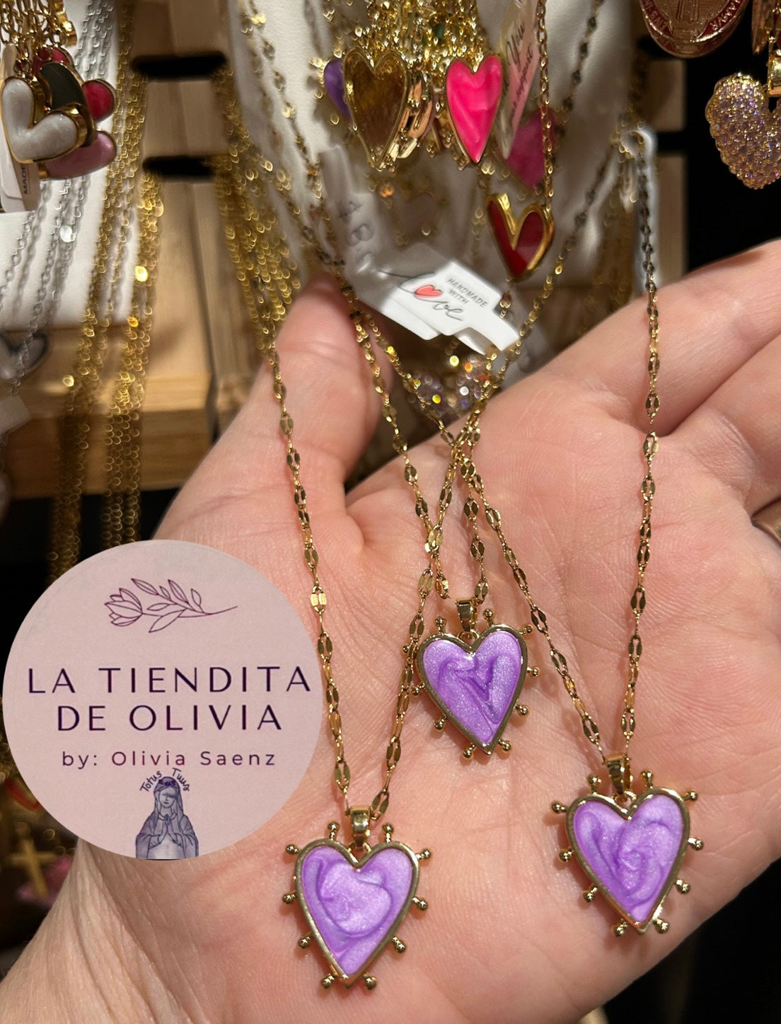 Purple Heart Necklace