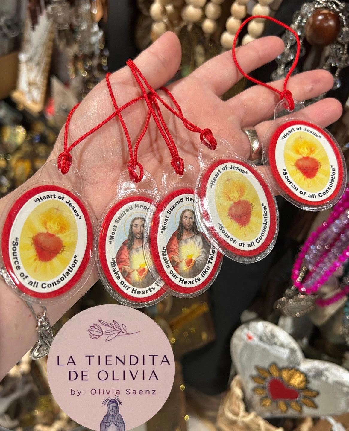 Sacred Heart Laminated Badge