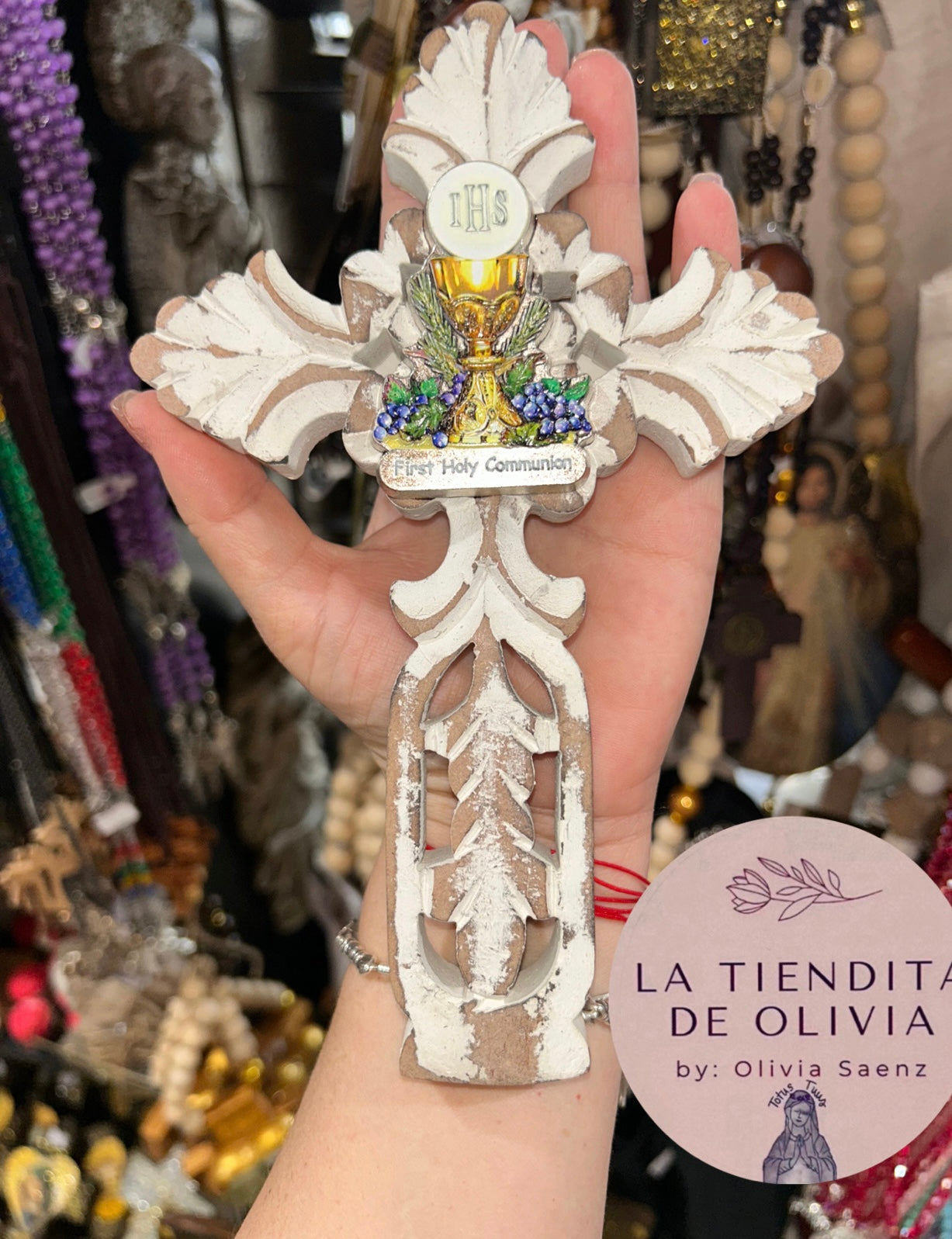 First Holy Communion Cross approximate size 5” x 8”