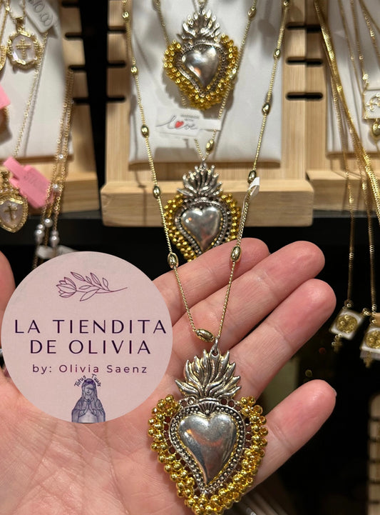Sacred Heart Gold  Necklace