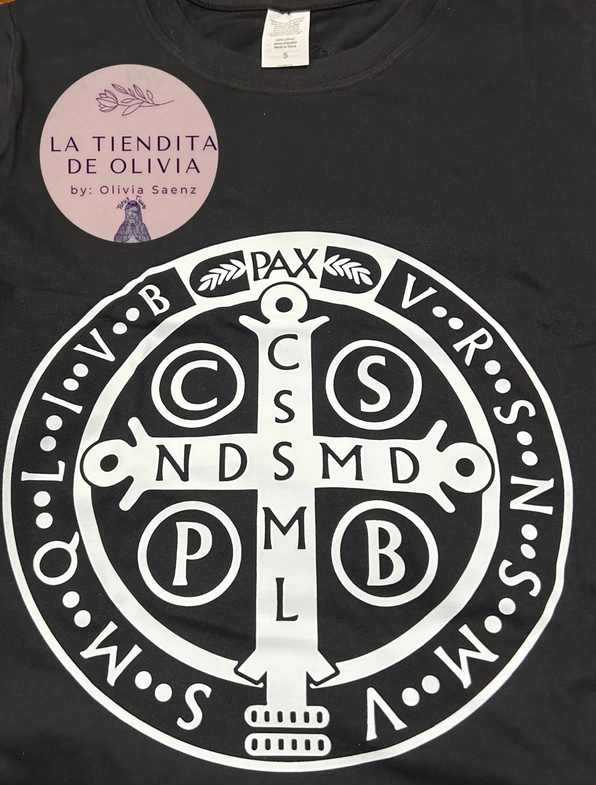 Camisa Medalla de San Benito Size L Adult