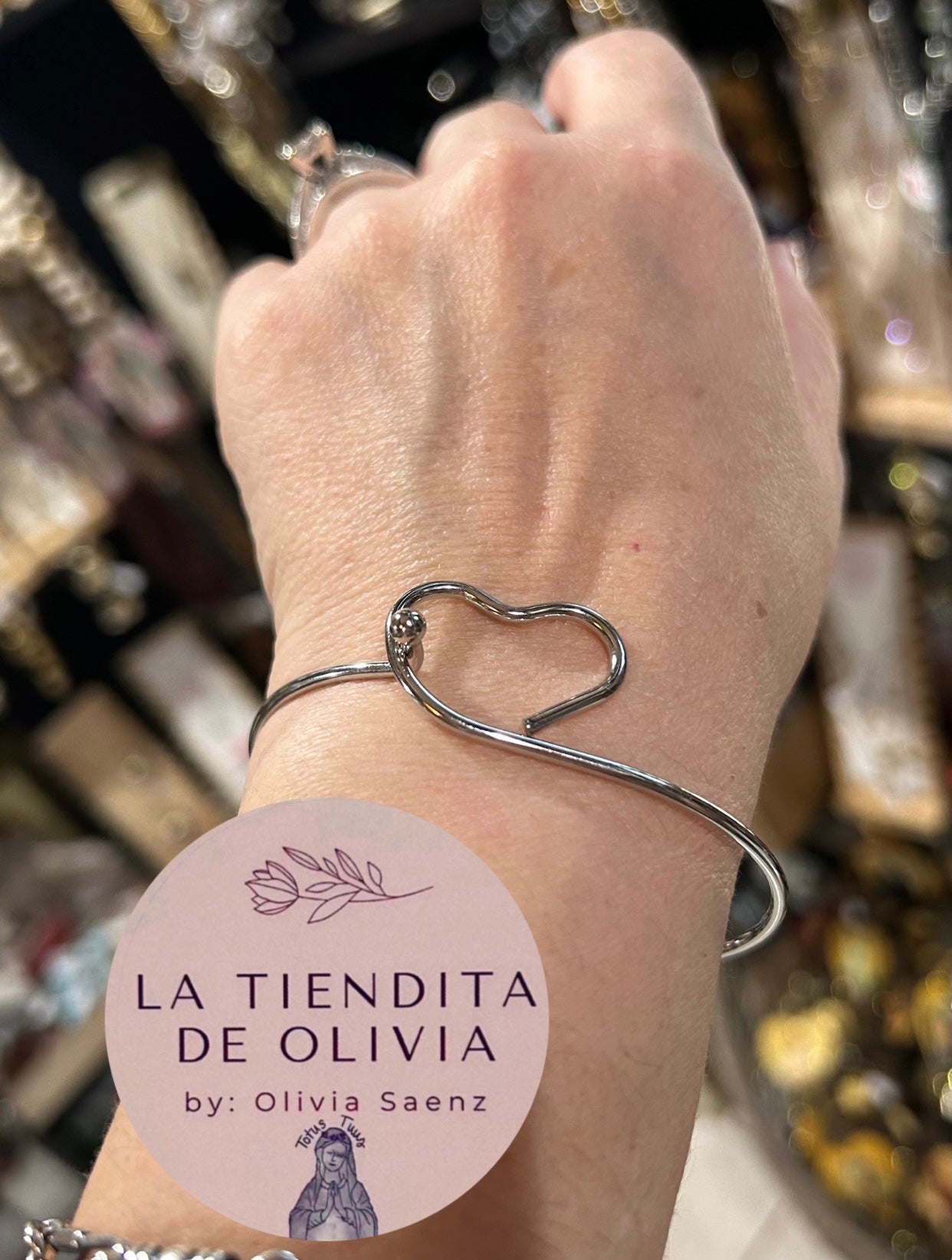 Heart Bangle Stainless Steel