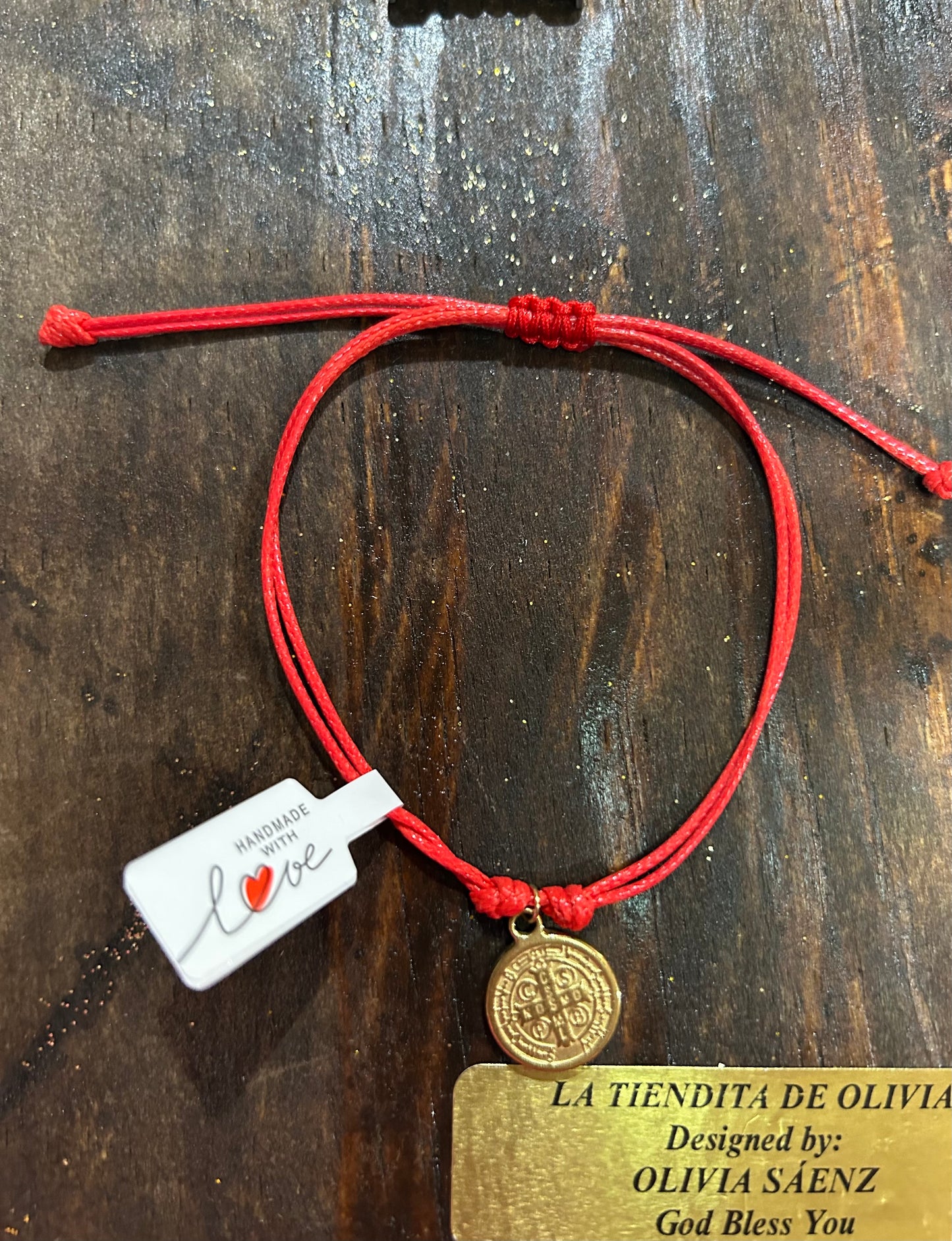 Saint Benedict -Red Bracelet Stainless Steel