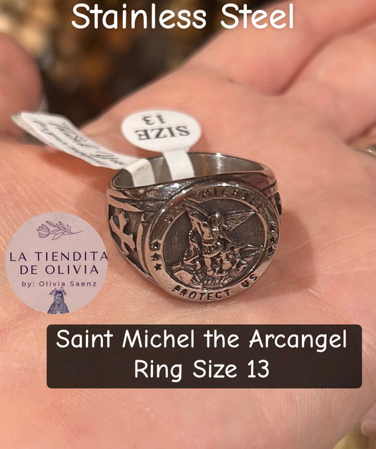 Saint Michel the Arcangel Ring Size 13