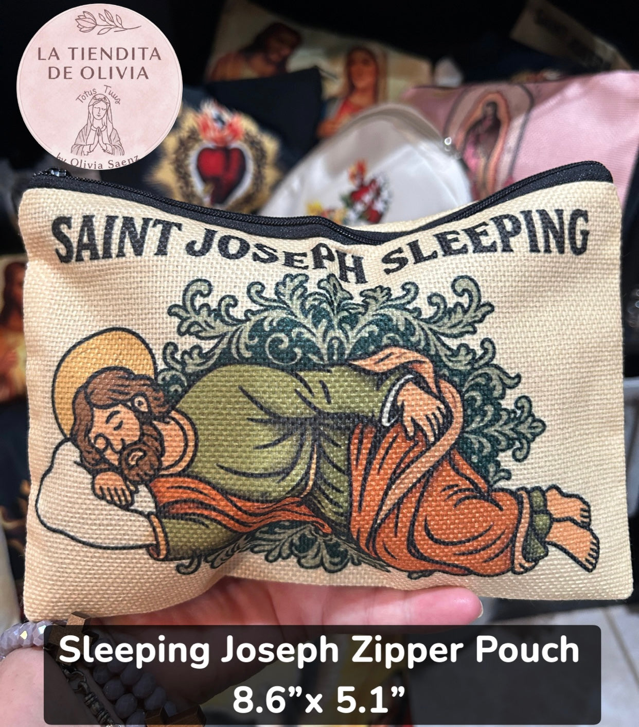 SAINT JOSEPH SLEEPING
Sleeping Joseph Zipper Pouch
8.6"x 5.1"