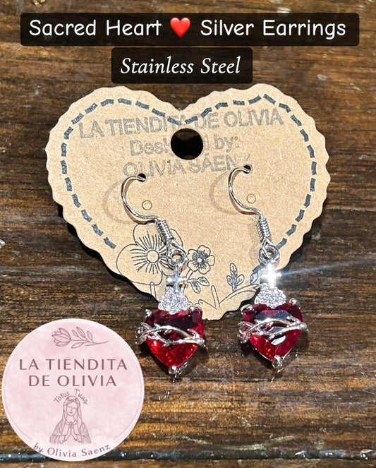 Sacred Heart ❤️ Silver Earrings
Stainless Steel