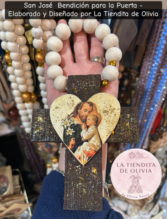 San José  Bendición para la Puerta - Elaborado y Diseñado por La Tiendita de Olivia
