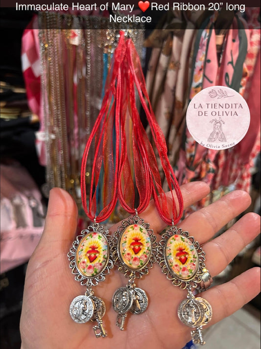 Immaculate Heart of Mary ❤️ 20”long Necklace