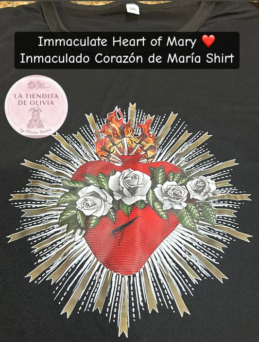 Immaculate Heart of Mary
Inmaculado Corazón de María Shirt Size 2 XL