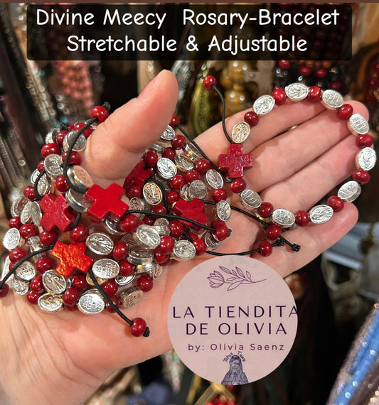 Divine Mercy Rosary-Bracelet 
Stretchable & Adjustable