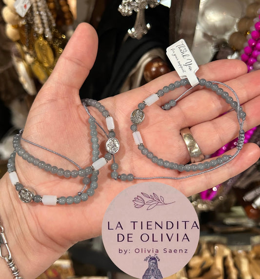 Saint Michael 🗡️ Grey Adjustable Bracelet