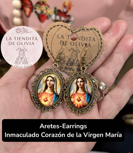 Aretes-Earrings
Inmaculado Corazón de la Virgen María