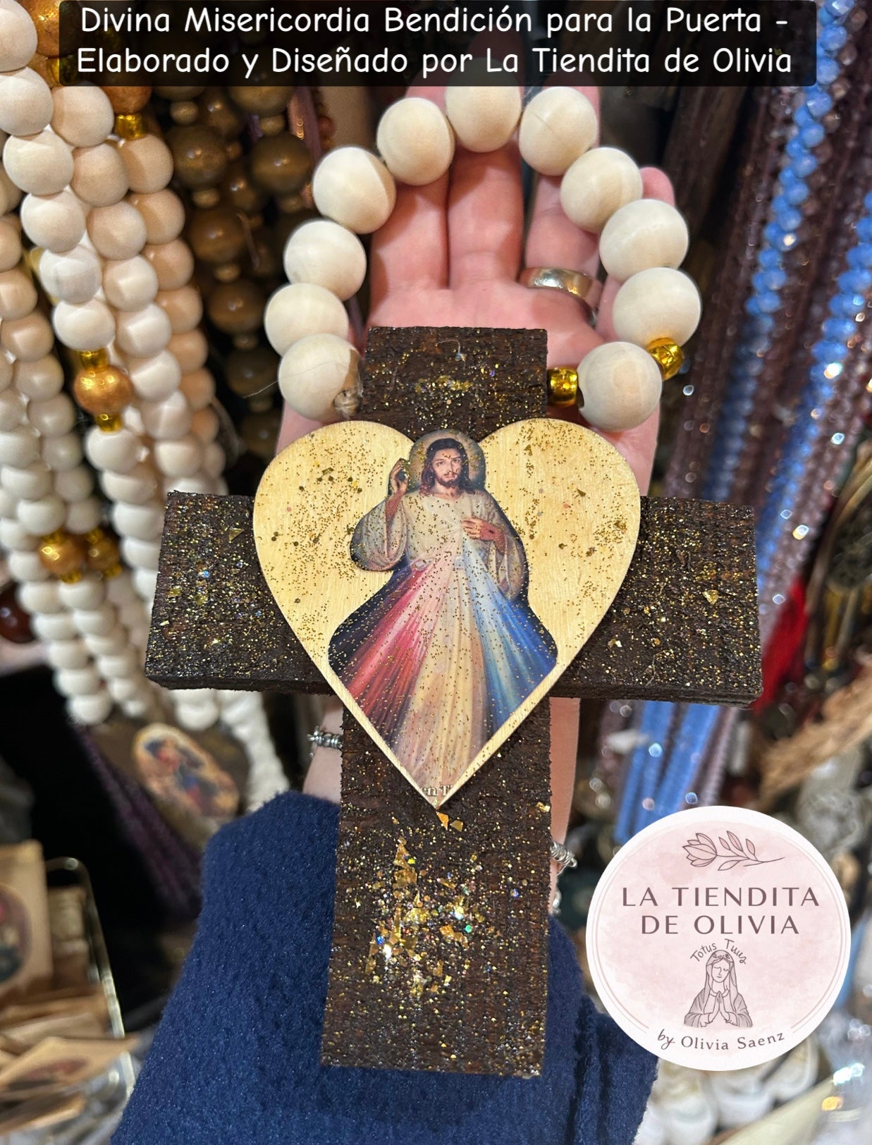 Divina Misericordia Bendición para la Puerta - Elaborado y Diseñado por La Tiendita de Olivia