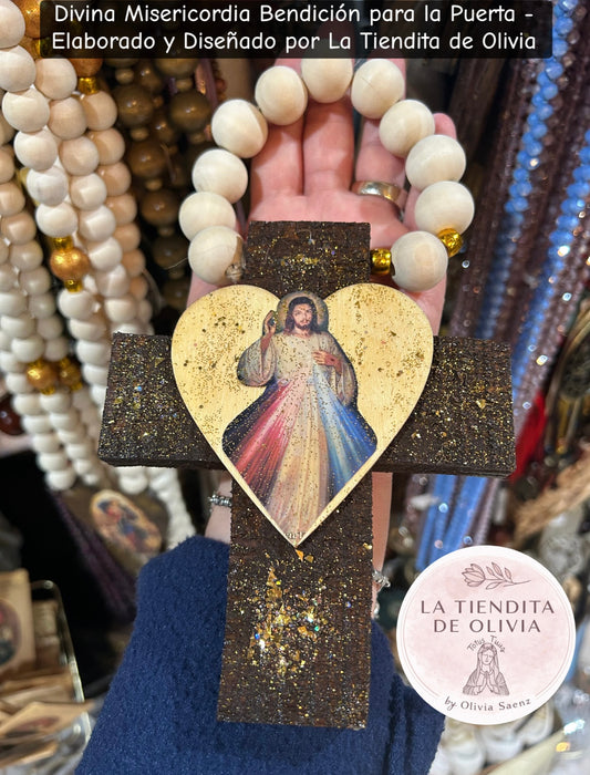 Divina Misericordia Bendición para la Puerta - Elaborado y Diseñado por La Tiendita de Olivia