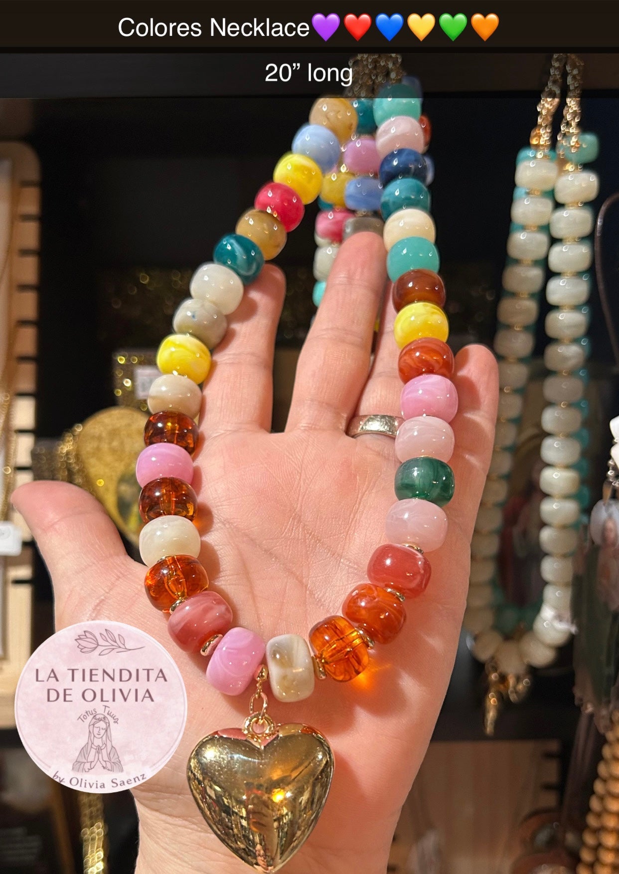 Colores Necklace 20” long