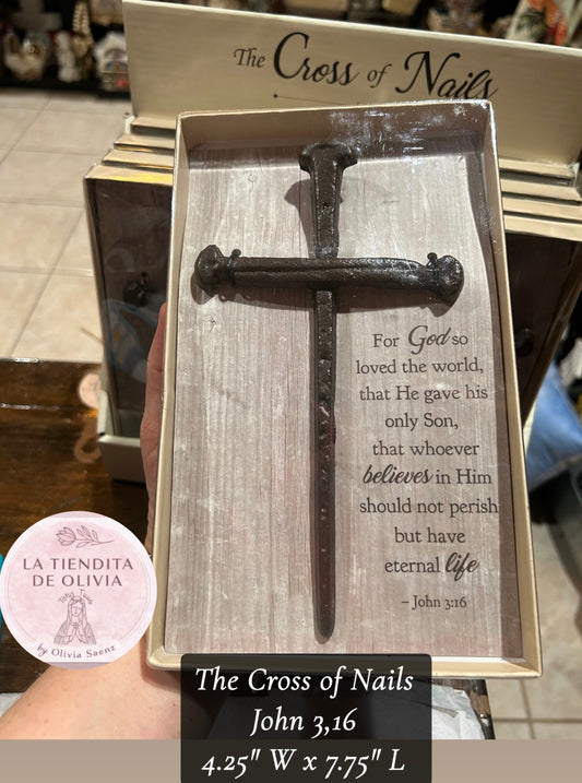 ‼️‼️50% OFF TODAY‼️‼️                         The Cross of Nails 
John 3,16
4.25" W x 7.75" L

Ready to Gift !!
Let this Beautiful Croos be a reminder of God’s love for you ✝️