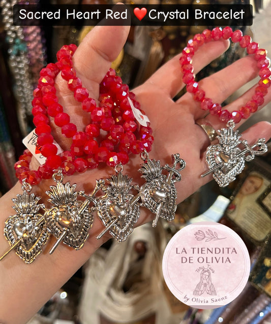 Sacred Heart ❤️Crystal Bracelet
