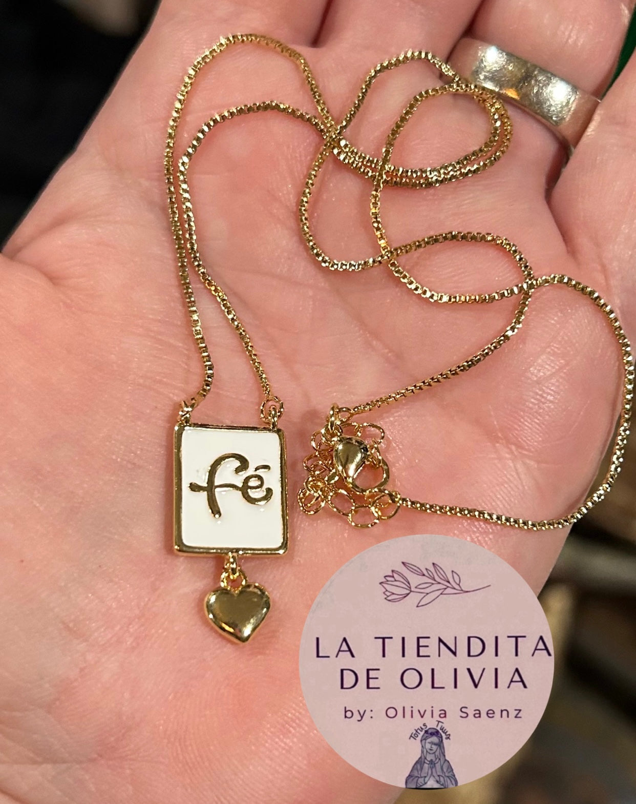 FÉ  Necklace 20” long Gold Plated