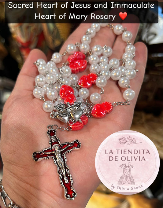 Sagrado Corazón  Sacred Heart ❤️ and Immaculate Heart of Mary Rosary ❤️