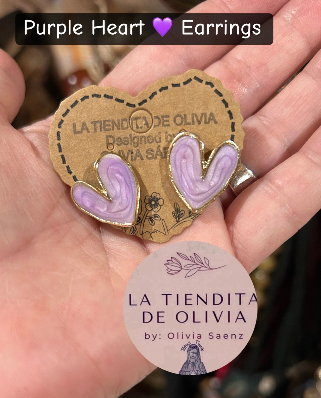 Purple Heart 💜 Earrings