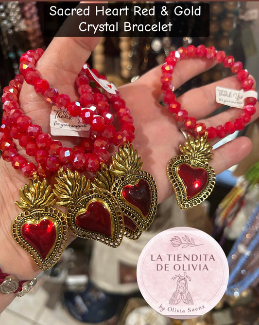 Sacred Heart  ❤️
Crystal Bracelet