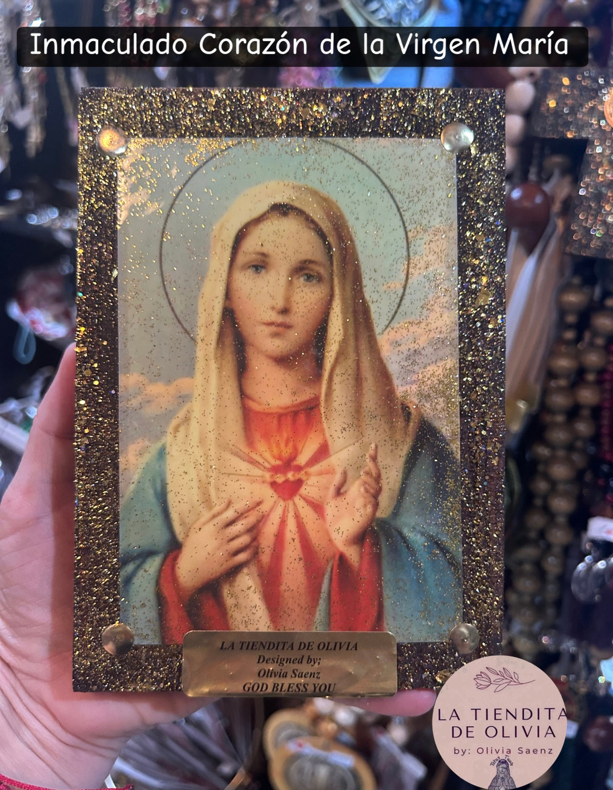 Inmaculado Corazón de la Virgen María.                                             Cuadro de Madera 
Medidas Aproximadas 5” x  7”

Elaborado y Diseñado por LA TIENDITA DE OLIVIA