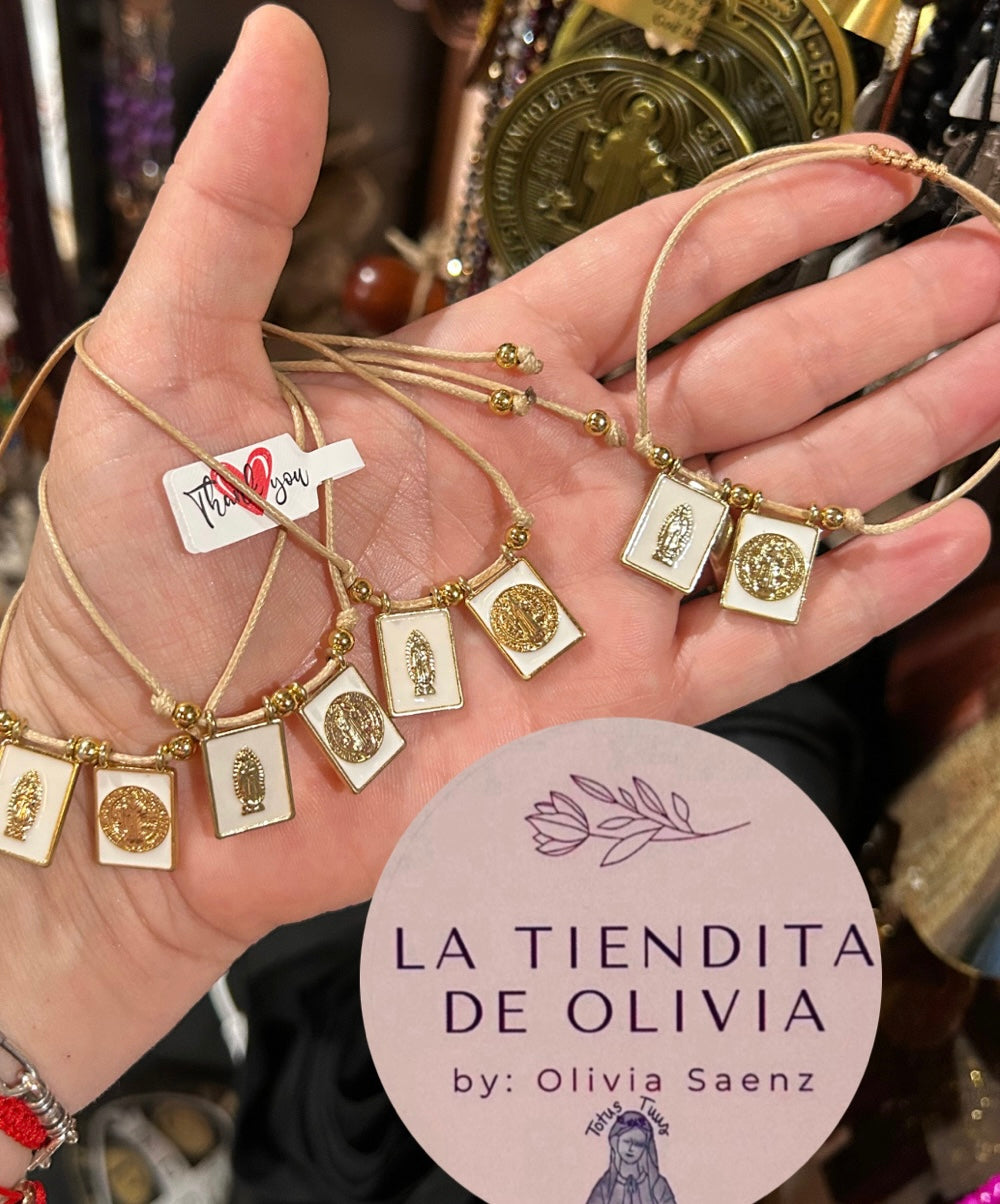 Scapulary Bracelet St. Benedict & Virgencita de Guadalupe
