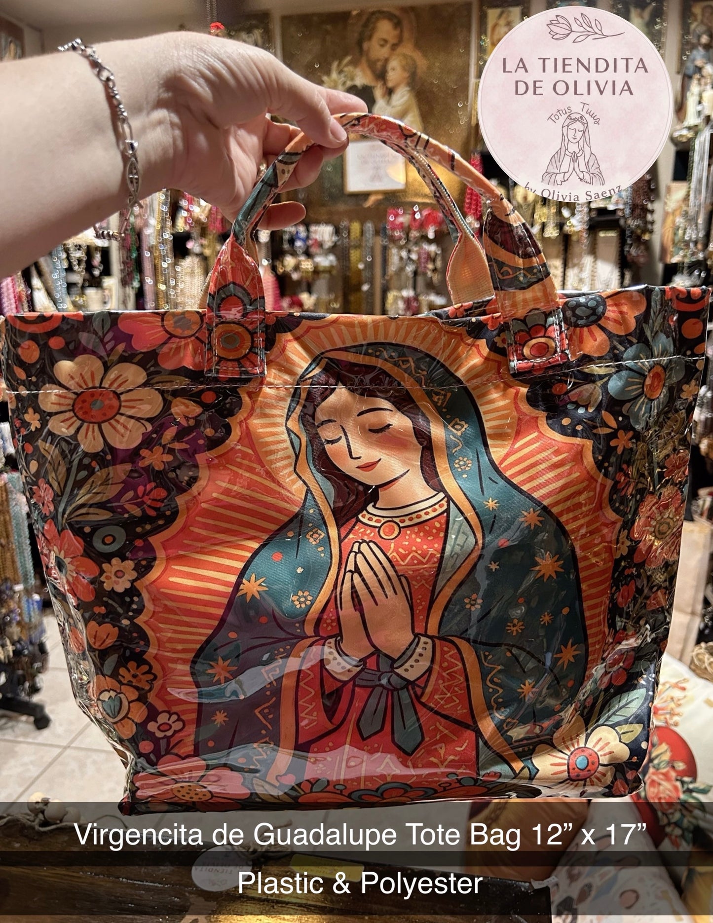 Virgencita de Guadalupe                  Tote Bag 12” x 17”