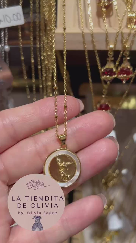 Saint Michael Necklace Stainless Steel 18”long